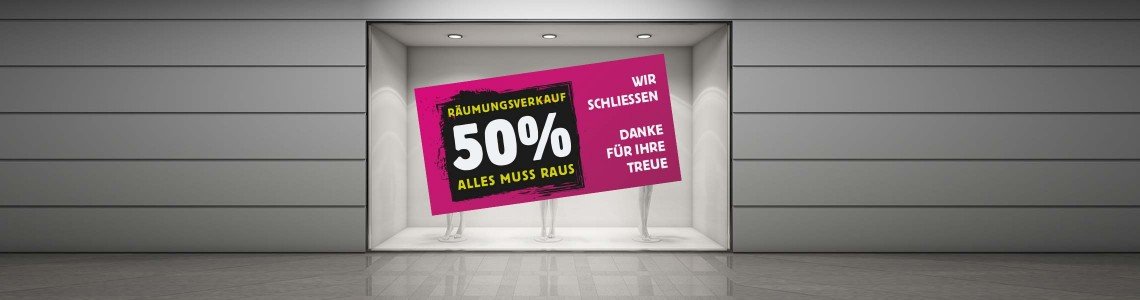 Aufkleber für Geschäftsaufgabe Aufkleber für Geschäftsaufgabe
