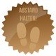 Corona Covid19 Abstand einhalten, Aufkleber mit individuellen Farben Abstand halten Fussbodenaufkleber, versicherungszertifiziert von SALEAUFKLEBER.com