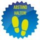 Corona Covid19 Abstand einhalten, Aufkleber mit individuellen Farben Abstand halten Fussbodenaufkleber, versicherungszertifiziert von SALEAUFKLEBER.com