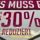 Schnäppchen aus Fehlproduktion - Alles-muss-raus mit 30% Schnäppchen aus Fehlproduktion - Alles-muss-raus mit 30%