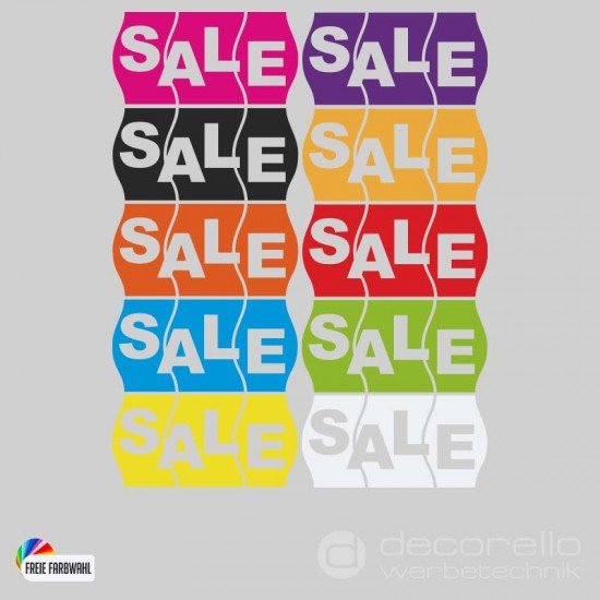 SALE Price Tag Etikett Aufkleber SALE Price Tag - SALE Aufkleber in Form eines Preisetikett