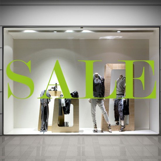 SALE Schaufensteraufkleber S002T3 SALE Schrift für exklusive Boutiquen