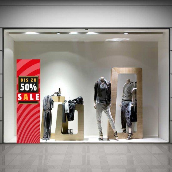 SALE-Aufkleber für Schaufenster von SALEAUFKLEBER.COM SALE Skyscraper - Aufkleber oder Plakat für Schaufenster
