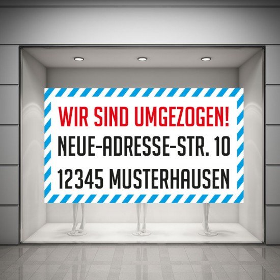 Aufkleber für Umzug Wir sind umgezogen - Aufkleber