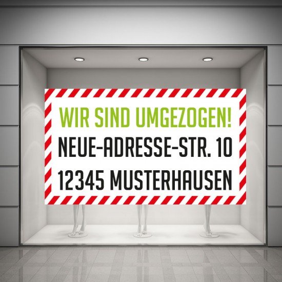 Aufkleber für Umzug Wir sind umgezogen - Aufkleber